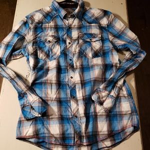 BKE Slim Fit XL Mens Plaid Button Up